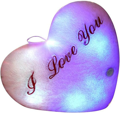 Luminous Heart Plush Pillows