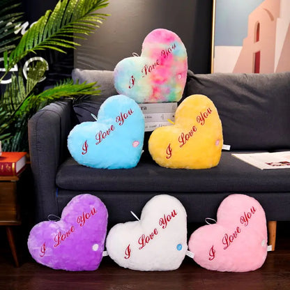 Luminous Heart Plush Pillows