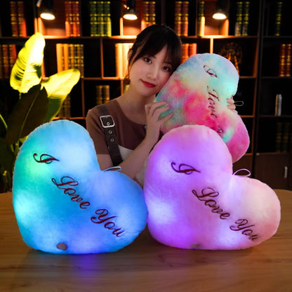 Luminous Heart Plush Pillows