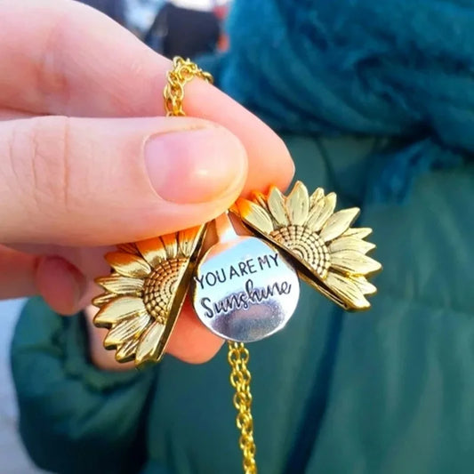 Sunflower Locket Necklace