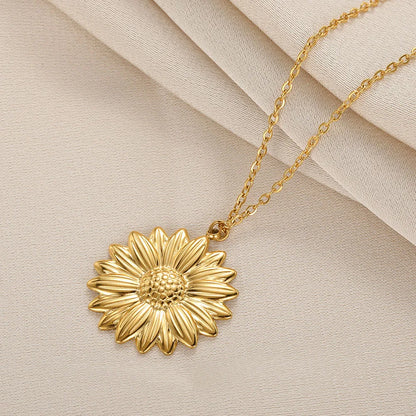 Sunflower Locket Necklace