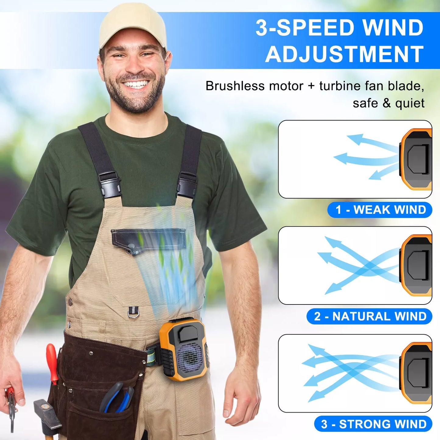 Portable Waist Clip Fan